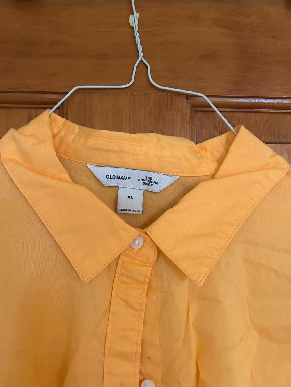 Old Navy Yellow Cotton Button-Front Shirt